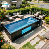 Piscine hors sol classique et confortable en fibre de verre, design spa, pour enfants, jacuzzi personnel, piscine extérieure en conteneur
