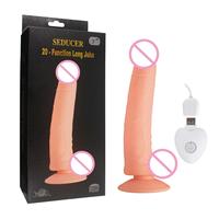 Vibrador de Silicona Suave y Largo Aphrodisia con 20 Funciones, Dildo Realista, Recargable por USB, Impermeable, Control Remoto Extraíble, para Adultos