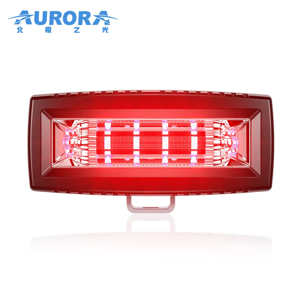 AURORA White Red Dual Color Backup Reversing Light Tail Brake Light Universal DC 12-24V Driving Signal Warning Lamp LED