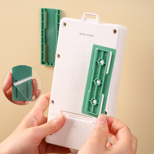 <b>Wall</b> <b>Mounted</b> Power Strip Holder Rectangle Green And Blue Punch Free Socket Storage <b>Shelf</b> For Living Room Office Organizer - Product Image 1