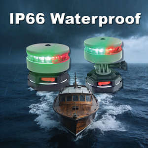 Feu de navigation LED portable à piles IP66, lampe de signalisation maritime 225 °   360 °   1 à 2 NM pour bateaux, yachts, bouées, navires - Product Image 4