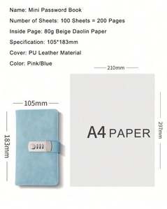 Libreta con Código de Seguridad para Negocios, Venta al Por Mayor de Fábrica, Diario Secreto B6, Agenda Ejecutiva, Planificador Diario de Oficina con Portaplumas - Product Image 4