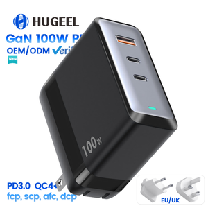 Cargador GaN de 100W al por Mayor, Carga Rápida PD, Adaptador de Pared USB C de 3 Puertos para Teléfono <span class=keywords><strong>Xiaomi</strong></span>, Laptop Huawei, Cargador de Escritorio Tipo C - Product Image 3