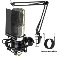 Hochschallqualität Kondensatormikrofon Computerspiel Hochzeit Hosting Rundfunkstation Live Streaming Sing verdrahtet Mikrofon