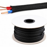 Manguito trenzado reforzado de tejido abierto para gestión de cables de servidor de centro de datos de alta resistencia, rollo profesional premium