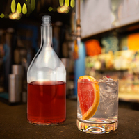 1500ml 1.5L grande grande cloche forme Brandy vin bouteille en verre Super silex clair esprit bouteille d'alcool pour Vodka Whisky rhum avec liège