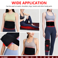 Ceinture de luminothérapie ILUXRED, ceinture chauffante infrarouge LED pour le corps, massage par la lumière rouge, ceinture de luminothérapie pour usage domestique