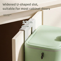 Poubelle murale avec couvercle anti-odeur en PP et ABS, distributeur de sacs poubelles pour cuisine et salle de bain
