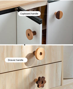 Crochets à vêtements en bois décoratifs pour la maison, porte-manteau simple, porte-serviettes, porte-chapeau, support mural en bois massif, style nordique - Product Image 3