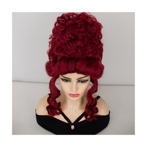 <span class=keywords><strong>Parrucca</strong></span> rossa da 12 pollici <span class=keywords><strong>barocca</strong></span> ad alveare con corpo in fibra sintetica ad alta temperatura in fibra di Halloween <span class=keywords><strong>parrucca</strong></span> Cosplay per donna - Product Image 5