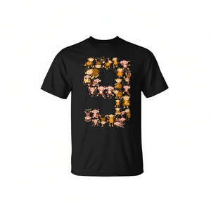 Camiseta con temática de mono para niños, diseño de animales divertidos para cumpleaños número 9, para niños de 9 años, manga corta, cuello redondo, impresión digital unisex - Product Image 3