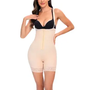 Wholesale High Waist Crotch Zipper Tummy Control Butt Lift Pants Plus Size Women's Enhanced Body Shaper Shapewear