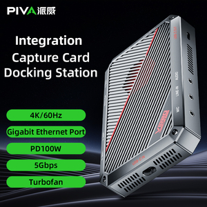 Carte de capture vidéo PIVA VD20 4K60Hz, station d'accueil pour jeux, port Ethernet Gigabit, charge rapide PD100W pour la diffusion en direct - Product Image 2