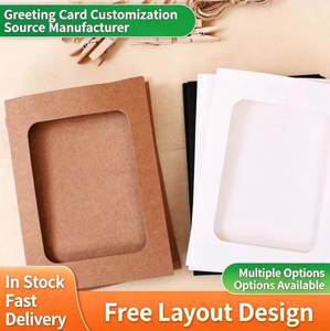 Kit de cadres <span class=keywords><strong>photo</strong></span> suspendus DIY, cartes de cadres <span class=keywords><strong>photo</strong></span> en papier kraft de 6 pouces, 10 pièces, cartes de vœux pour la décoration murale de photos à la maison - Product Image 2