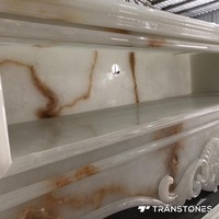 Comptoir de table en pierre translucide moderne Transtones TA-205, surface solide, imitation albâtre, écologique, garantie 4 ans