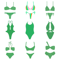 JSN 2025 Nouveau design Maillot de bain sexy pour femme, ensemble bikini deux pièces, maillot de bain uni pour femme, service complet, logo personnalisé
