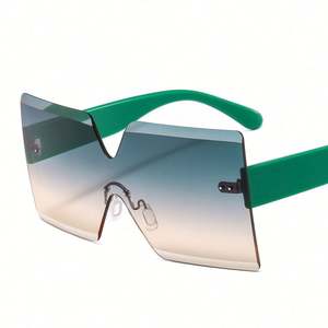 Gafas de Sol Cuadradas de Una Pieza para Mujer, Moda 2021, Lentes con Protección UV400, Montura Grande Sin Aro - Product Image 5
