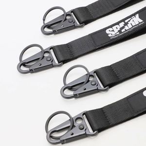 Custom Woven Label Short <b>Lanyard</b> Keychain for Energy Drink Brand Personalized Promotional Merch Heavy Duty Carabiner <b>Lanyard</b> - Product Image 2