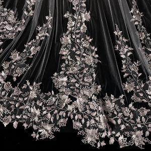 Velo da sposa con bordo in pizzo, lungo strascico a cattedrale, nuovo stile, accessorio per capelli per matrimoni in stile boho, foresta e cerimonie in chiesa - Product Image 3