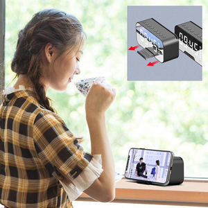 Réveil LED multifonctions, sans fil, avec 2 modes d'alarme, haut-parleur G2, lecteur de musique 5.0, électronique numérique de Table - Product Image 1