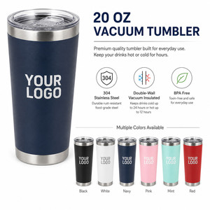 Custom Logo 20oz Vacuum <b>Insulated</b> Tumbler 304 Stainless Steel Travel <b>Mug</b> with Straw and Spill Proof Lid For Hot Cold Drinks - Product Image 1