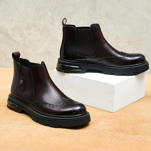 รองเท้าบูททำงานสไตล์วินเทจแบบ Amish สำหรับผู้ชาย ระดับไฮเอนด์ หรูหรา กันน้ำ แบบผูกเชือกข้อเท้า ตัดเย็บด้วยวิธี Goodyear Welted  หนังแท้คุณภาพสูง ทนทาน - Product Image 5