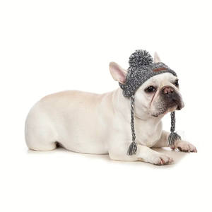 럭셔리 스포츠 개인 코튼 솔리드 크로 셰 뜨개질 개 및 고양이 겨울 모자-크리스마스 선물 - Product Image 4