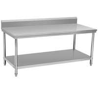 Tables commerciales promotionnelles d'acier inoxydable de catégorie comestible de petit prix d'OEM pour le restaurant de transformation des aliments