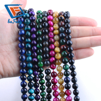 Cuentas de Piedras Preciosas Naturales de Ojo de Tigre Redondas al por Mayor para la Fabricación de Joyas, Pulseras, Collares y Pendientes, Cuentas Naturales de 6-10 mm