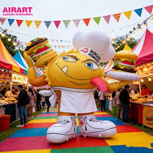 Sculpture de <span class=keywords><strong>burger</strong></span> gonflable personnalisée avec logo pour événements et expositions - Product Image 3