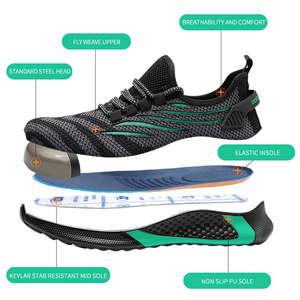 Hanagal - Zapatillas de Seguridad Personalizadas para Hombre, Antideslizantes, con Puntera de Acero, Fáciles de Poner, Ligeras y Cómodas - Product Image 3