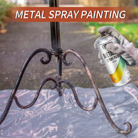 Peinture acrylique métallisée OEM/ODM 400ML Revêtement métallique noir brillant ou mat pour voiture/métal