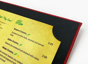 Porta Menús Personalizado de Piel Sintética, Porta Menús de Una Sola Página, Cubierta para Menús de Restaurante - Product Image 4