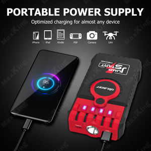 <strong>12V</strong> 12000mAh Lithium <strong>Battery</strong> <strong>Booster</strong> Pack 400A Peak 1000+ Recharge Cycles Compact Design Motorcycle Jump Starter - Product Image 4