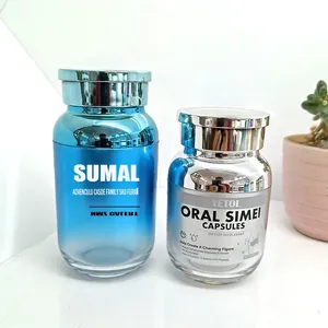 Cao Cấp Y Học Viên Nang Chai Nhựa PS Thức Ăn Vật Nuôi Lớp Rỗng Chai Với Lớp Phủ UV Vít Cap - Product Image 2