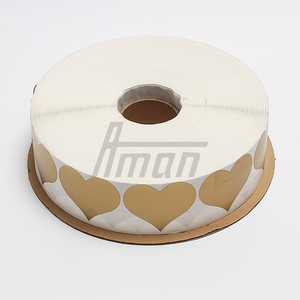Heart Shape <b>Scratch</b> Off Sticker Golden PET Wear Resistant Anti-Counterfeit Label for Game Card Recharge Card B2B Supply - Product Image 4