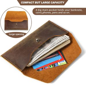 <span class=keywords><strong>Portafoglio</strong></span> Vintage <span class=keywords><strong>in</strong></span> <span class=keywords><strong>Pelle</strong></span> PU Ringsun per Uomo, Buste Porta Contanti Riutilizzabili, Clutch Retrò Marrone - Product Image 3