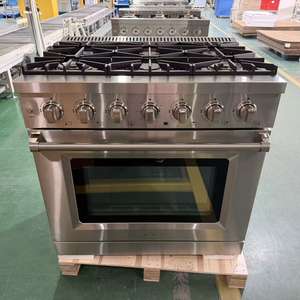 36 Pulgadas 5.5 Cu. Estufa de Gas Independiente con 6 Quemadores, Horno de Convección, Puerta de Vidrio de Triple Capa, Parrillas de Hierro Fundido, Auto-Ignición - Product Image 1