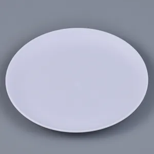 Round Shape Classic Soild Color Design Customized Reusable Tableware Hard Plastic Dinner Party Plate