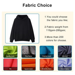 Sweat-shirts à capuche pour hommes en coton 100% de qualité supérieure, de qualité supérieure, avec logo personnalisé, tricot uni, vierge - Product Image 3