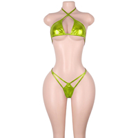 ODM Private Label Exotic Dance Wear Sparkly Chain Two-Piece Underwear G-String Festival Rave Dancer Outfits Nightclub Gear