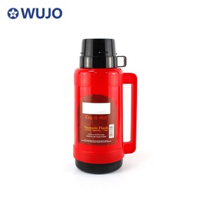 Thermos en plastique de 1,8 L avec doublure en verre, pour café, thé ou eau chaude, fabrication <span class=keywords><strong>2022</strong></span>, deux tasses, vert - Product Image 3