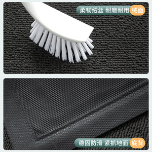 Paillasson rectangulaire gris uni en PVC antidérapant pour entrée de maison Hiver 2025 - Product Image 4