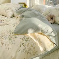 Ensemble de literie imprimé floral, housse de couette douce et respirante, 100% coton, style pastoral, ensemble de literie de luxe
