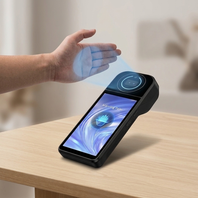 GMS Certified Android 14 Handheld POS Terminal NB60PRO 6 Inch Screen Biometric Palm Reader POS for Retail Restaurant Banking