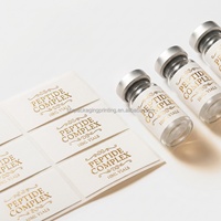 Étiquettes holographiques pharmaceutiques professionnelles pour flacons de 3 ml, 5 ml, 10 ml, autocollants de sécurité irisés arc-en-ciel, impression UV disponible