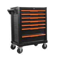 Chariot à outils à 7 tiroirs, armoire à outils robuste verrouillable pour la réparation automobile, le garage et l'atelier