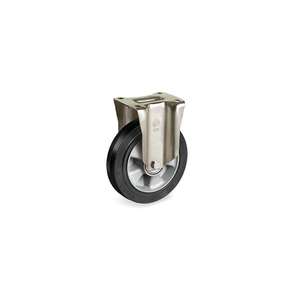 TELLURE ROTA - 728514 Sigma Ruedas de goma elástica, Centro de aluminio, soporte fijo tipo P-ancho de rueda 50mm, Ø 160 mm (Cant. 4) - Product Image 1