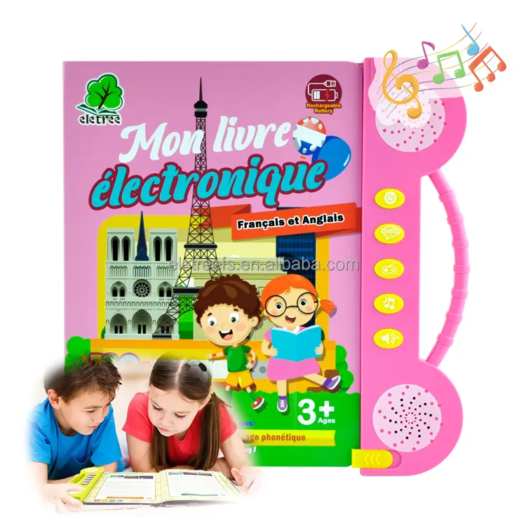 Cetak Kustom Anak-anak Perancis 70000 + Audio Digital Bayi Suara Sekolah Edukasi Buku Pertama Saya