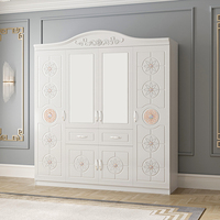 Offre Spéciale 2000 mm garde-robe en bois pour enfants, armoire de rangement pour vêtements, almiroah simple, 500 mm de profondeur, chambre à coucher, armoire blanche